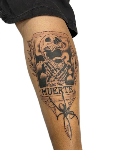 Explore drug dealer tattoo ideas, creative tattoo ideas in Redmond, available at Four Flames Tattoo Studio