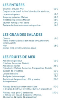Menu / carte de Le Transat Restaurant à Trégastel