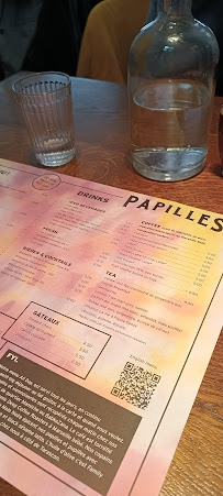 Papilles à Paris menu