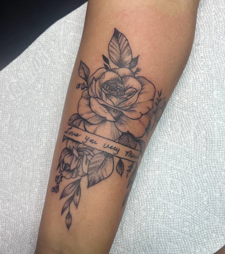 Explore tattoo sleeve filler ideas for a man, creative tattoo ideas in Foley, available at Symbolic Ink Tattoo Studio