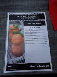 Menu / carte de La pizzeria du Faubourg à Grignan
