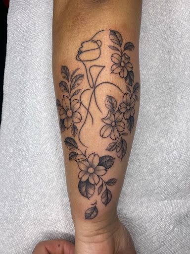 Explore name tattoo ideas arm, creative tattoo ideas in Baldwin, available at Moonlight Gallery