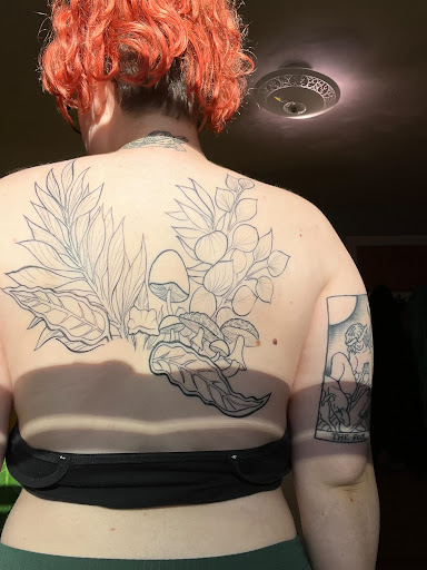 Explore womens chest tattoo ideas, creative tattoo ideas in Warren, available at Eclectic Body Art & Healing Studio