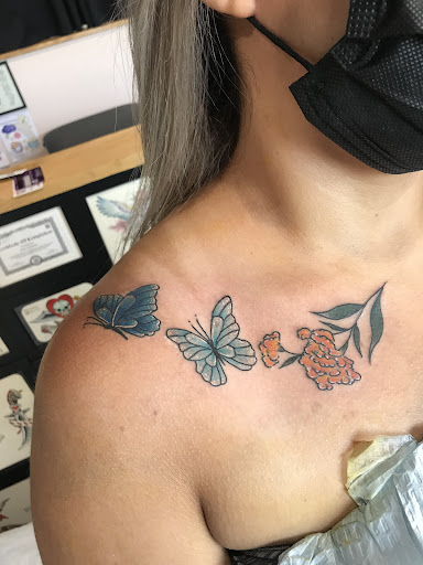 Explore tattoo scar cover up ideas, creative tattoo ideas in Libertyville, available at Lucky Seven Tattoo