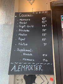 Restaurant servant du couscous Chez Mamane à Paris - menu / carte