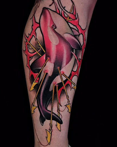 Explore mens half sleeve tattoo ideas, creative tattoo ideas in Albuquerque, available at Golden Needle Tattoo Studio