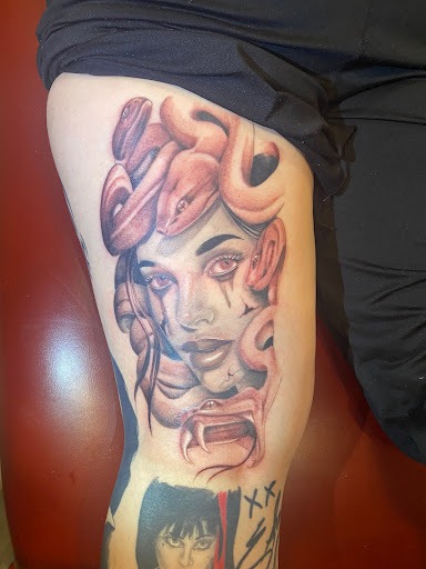 Explore monogram tattoo ideas, creative tattoo ideas in Lafayette, available at Immortal Ink