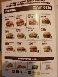 Menu / carte de Burger King à Montceau-les-Mines