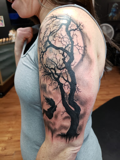 Explore angel devil tattoo ideas, creative tattoo ideas in Hillsboro, available at Chaos Tattoo