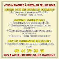 Pizzeria Pizza au Feu de Bois à Saint-Gaudens - menu / carte