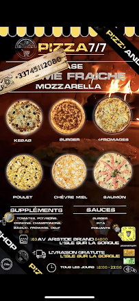 Menu / carte de Pizzandshop à L'Isle-sur-la-Sorgue