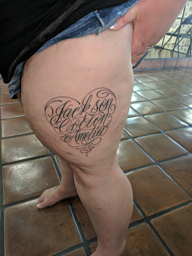 Explore star tattoo ideas, creative tattoo ideas in San Diego, available at Luckys Tattoo Parlor