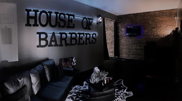 House of Barbers interior lounge