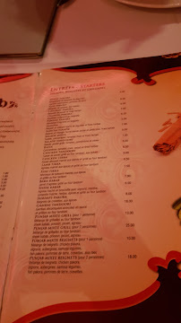Restaurant Punjab indien à Montigny-le-Bretonneux carte