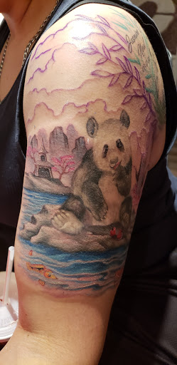 Explore religious tattoo cover up ideas, creative tattoo ideas in Hesperia, available at Logic Ink Tattoo & Piercing