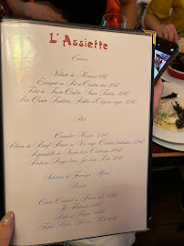 Menu / carte de L'Assiette à Paris