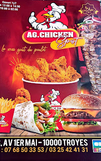 Restaurant halal A G CHICKEN SPOT à Troyes - menu / carte