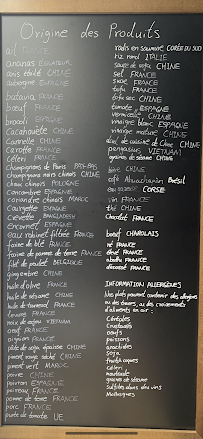 Chez Tonton à Paris menu