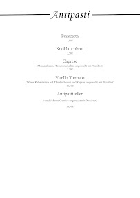 Menu du Pizzeria & Hotel - Bei Francesco à Pommersfelden