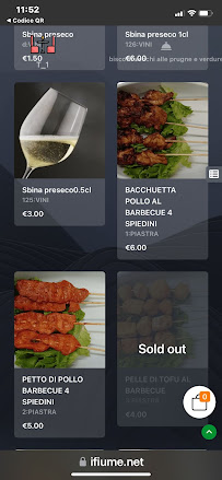 Carte du Ristorante Cinese Qingxin Barbecue à Biancade