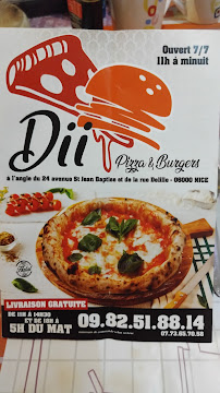 DII Pizza & Burgers à Nice menu