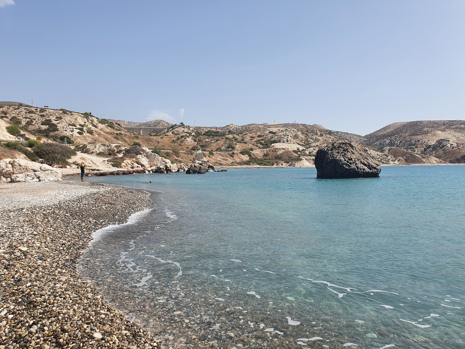 Foto van Aphrodite's rock beach wilde omgeving
