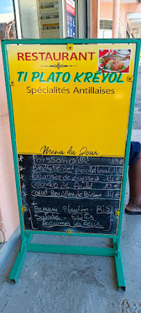 Restaurant créole Ti plato kreyol à Sainte-Anne (la carte)