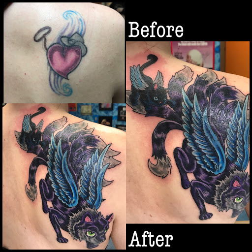 Explore jesus fish tattoo ideas, creative tattoo ideas in Aurora, available at Ronin Tattoo Studio INC