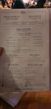 Chai 33 à Paris menu