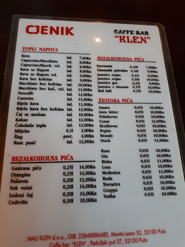 Recenzije Caffe bar Klen u Pula - Kafić
