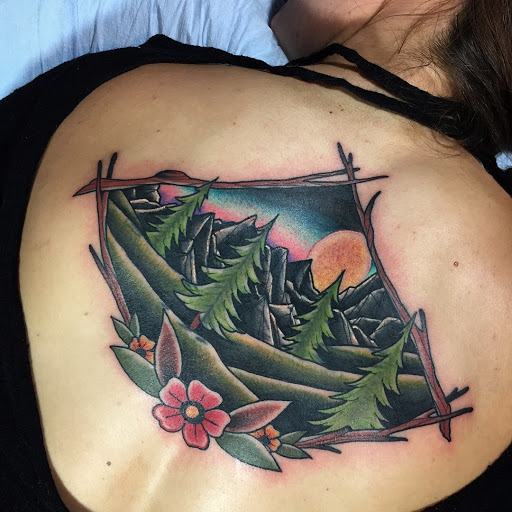 Explore fern tattoo ideas, creative tattoo ideas in Houghton, available at Bramble & Stag Tattoo Parlour