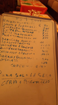 Menu / carte de chez Luisella à Paquier