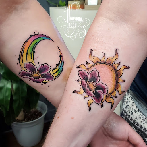 Explore flash tattoo ideas, creative tattoo ideas in Redding, available at J Varnum Body Arts Single Track Tattoo