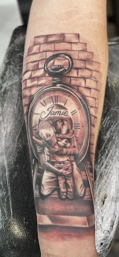 Explore aster flower tattoo ideas, creative tattoo ideas in Orange Park, available at Big City Tattoo and Piercing