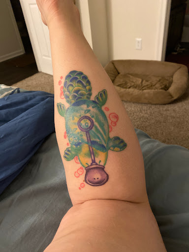 Explore women's quarter sleeve tattoo ideas, creative tattoo ideas in Hampton, available at Blue Horseshoe Tattoo and Body Piercing