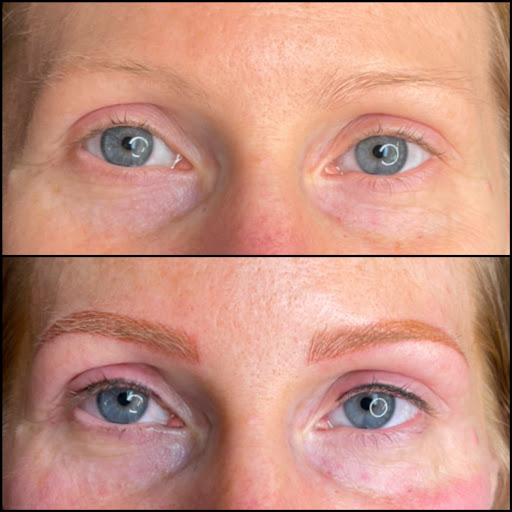 Explore upper arm men tattoo ideas, creative tattoo ideas in Peoria Heights, available at BeautiFULL Brows By Jen Microblading - Permanent Makeup Wild Honey Beauty Studio