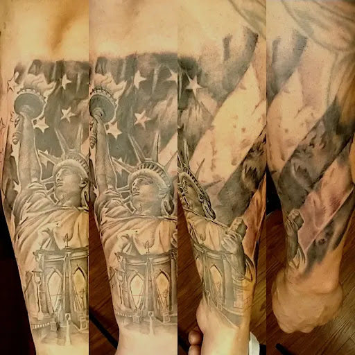 Explore leg tattoo idea, creative tattoo ideas in King Of Prussia, available at The Tattoo Parlour and Lounge