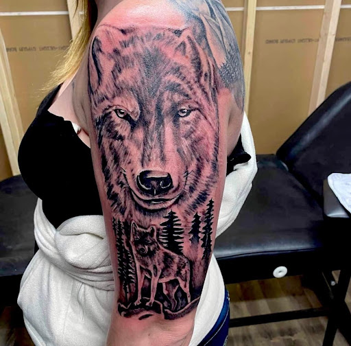 Explore cross stitch tattoo ideas, creative tattoo ideas in Warsaw, available at Empire Ink