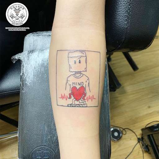 Explore atom tattoo ideas, creative tattoo ideas in Seattle, available at Dragon Tattoo