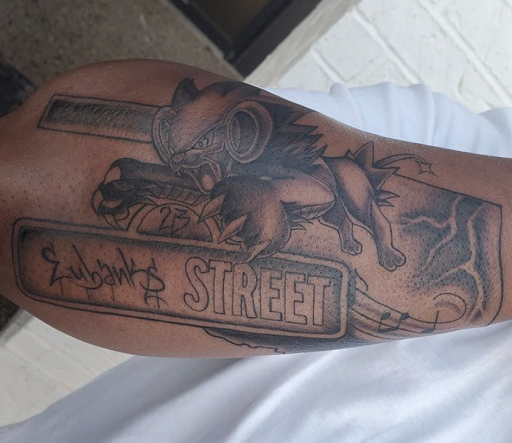 Explore cloud sleeve tattoo ideas, creative tattoo ideas in Oklahoma City, available at Oklahoma Tattoo Collective