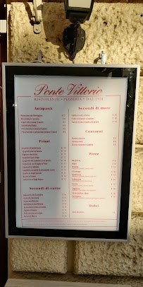 Menu du Ponte Vittorio à Rome