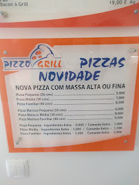 Carte du Pizzogrill à Montemor-o-Novo