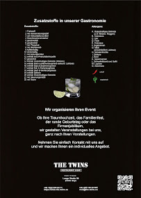 Menu / carte de THE TWINS à Hoya