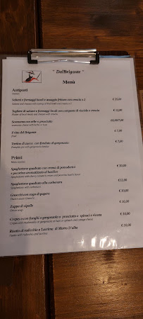 Menu du Dal Brigante à Fabriano