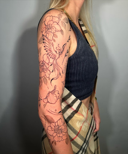 Explore bluebonnet tattoo ideas, creative tattoo ideas in Kissimmee, available at Fallen Sparrow Tattoo Co