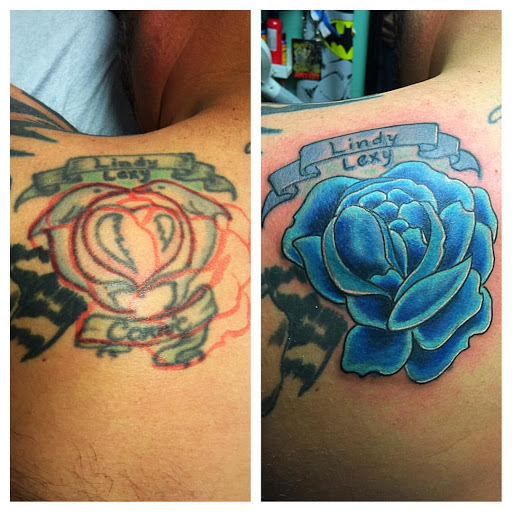 Explore concert tattoo ideas, creative tattoo ideas in Albany, available at The Curly Wolf Tattoo Club