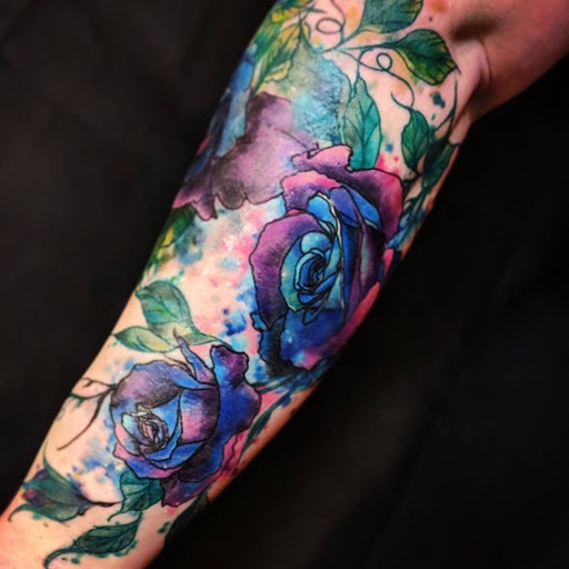 Explore moon and star tattoo ideas, creative tattoo ideas in Stowe, available at World Famous Monkey House Customs