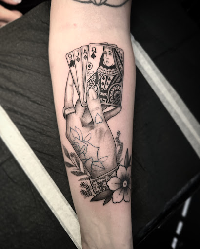 Explore infinity tattoo ideas for men, creative tattoo ideas in Tampa, available at Sword & Stone Tattoo