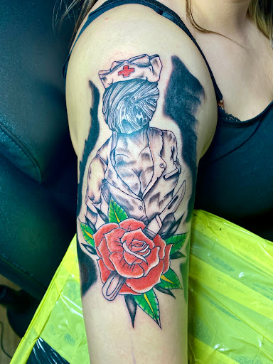 Explore good shoulder tattoo ideas, creative tattoo ideas in Kokomo, available at Happys Tattoo Studio