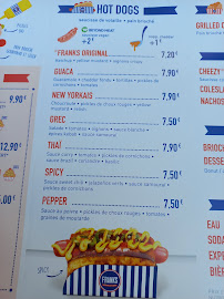 Franks Hot Dog - Velizy 2 à Vélizy-Villacoublay carte